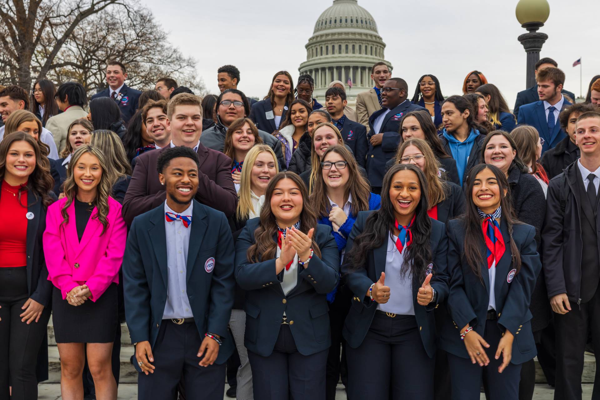 JAG student group in front of capitol