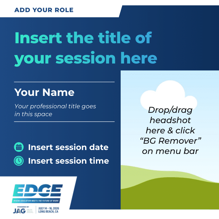 Image of an EDGE social post template